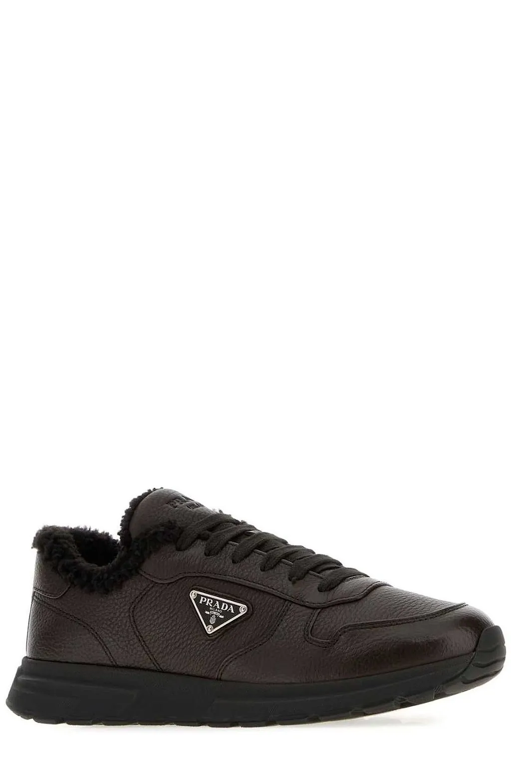 Prada Triangle-Logo Lace-Up Sneakers