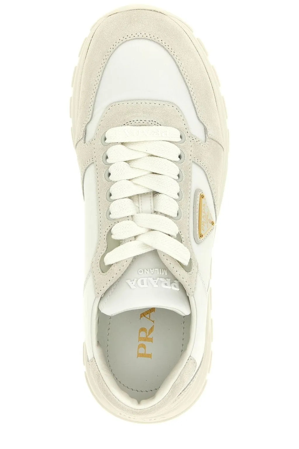 Prada Triangle-Logo Lace-Up Sneakers