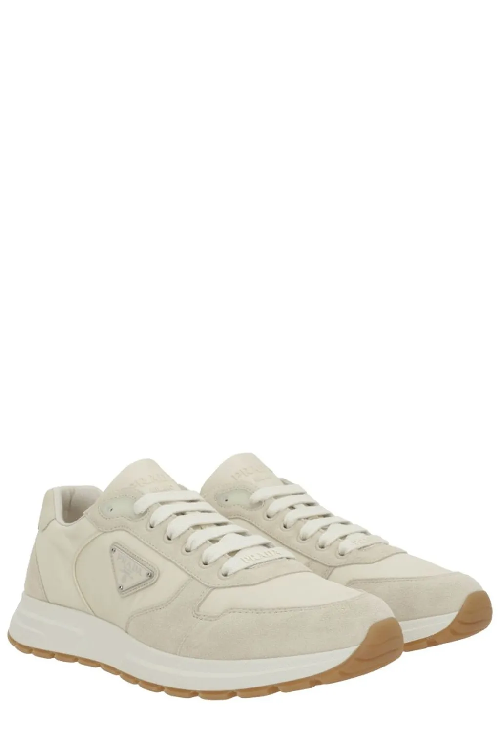 Prada Triangle-Logo Lace-Up Sneakers