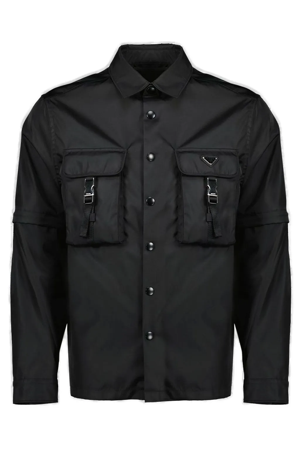 Prada Triangle-Logo Long-Sleeved Shirt