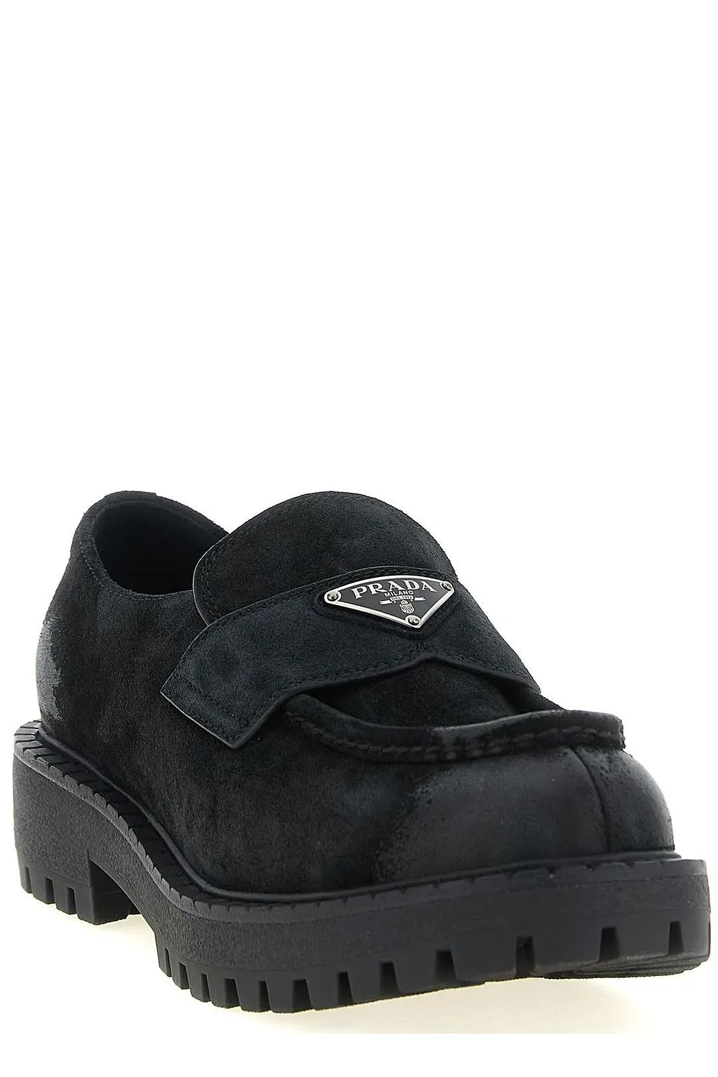 Prada Triangle-Logo Loafers