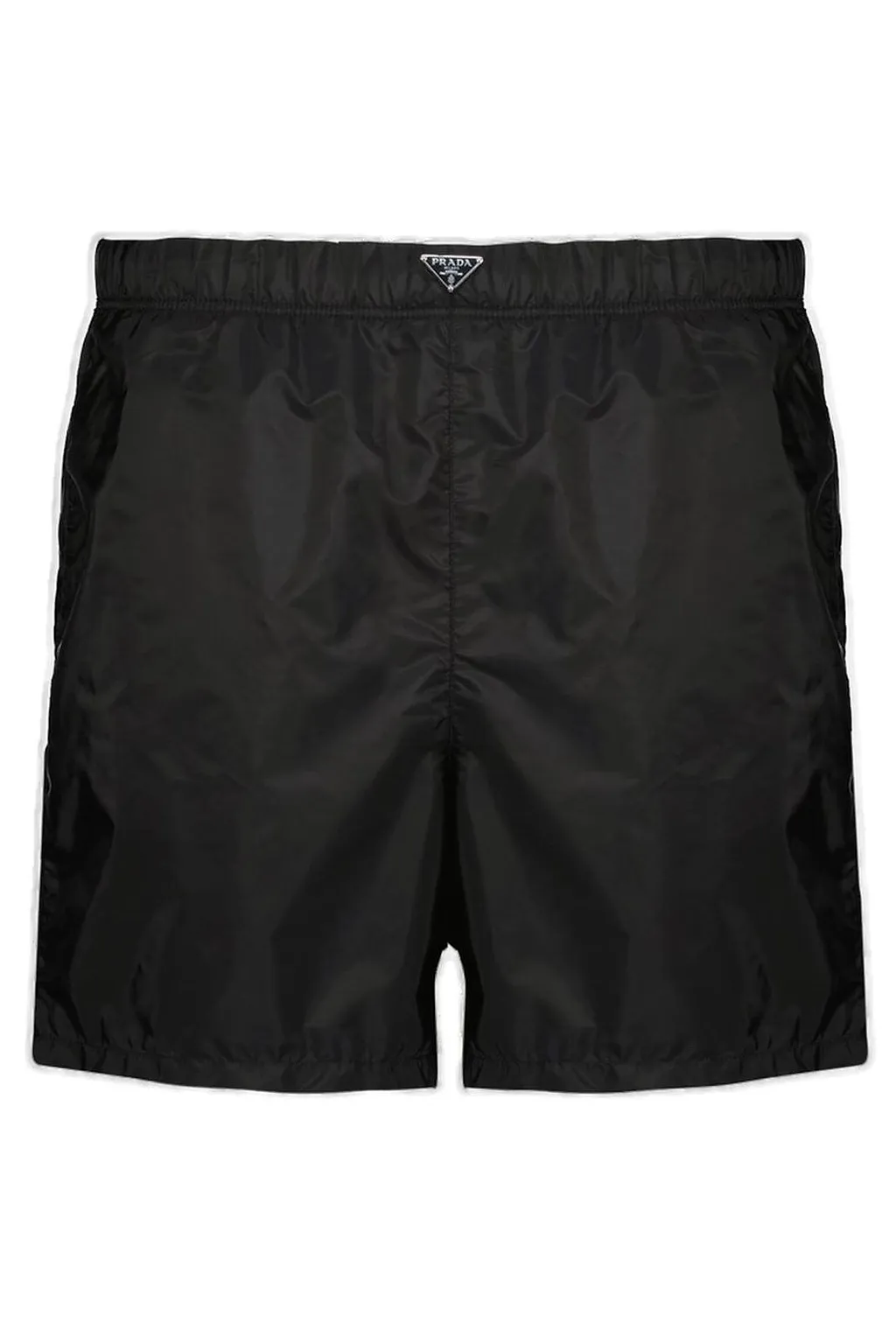 Prada Triangle-Logo Mid-Rise Swim Shorts