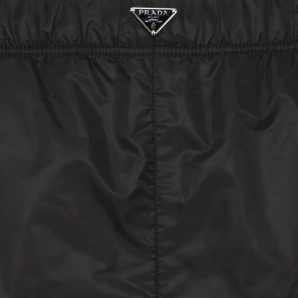 Prada Triangle-Logo Mid-Rise Swim Shorts