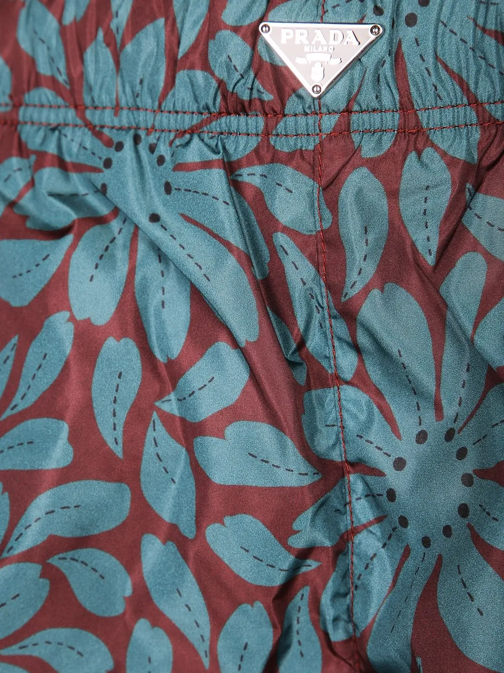 Prada Triangle-Logo Mid-Rise Swim Shorts