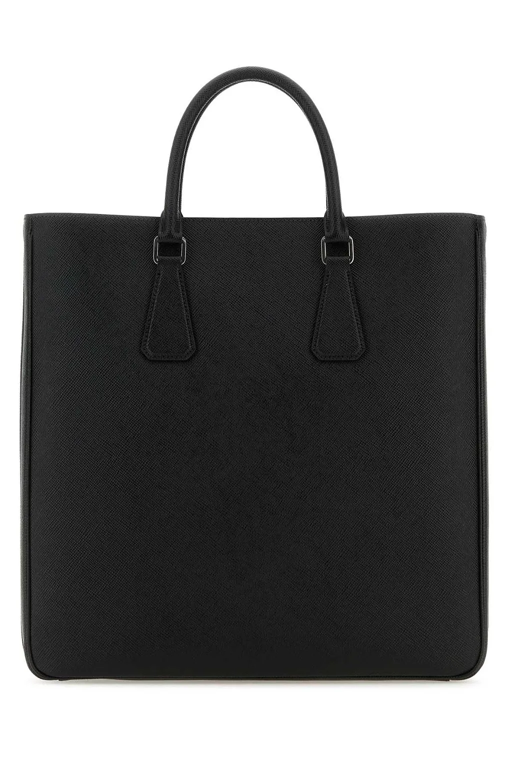 Prada Triangle-Logo Open-Top Tote Bag