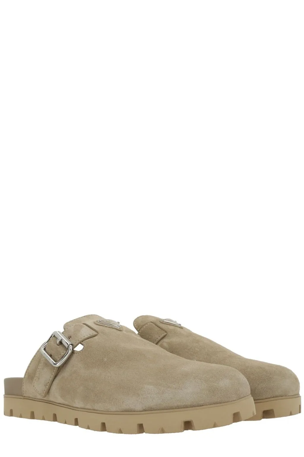 Prada Triangle-Logo Mules