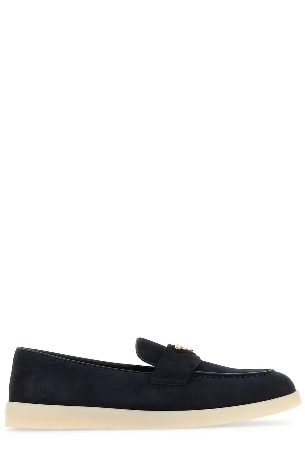 Prada Triangle-Logo Moccasins