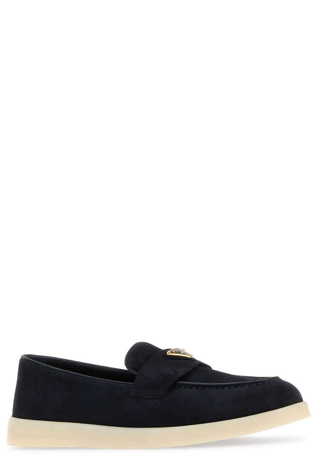 Prada Triangle-Logo Moccasins