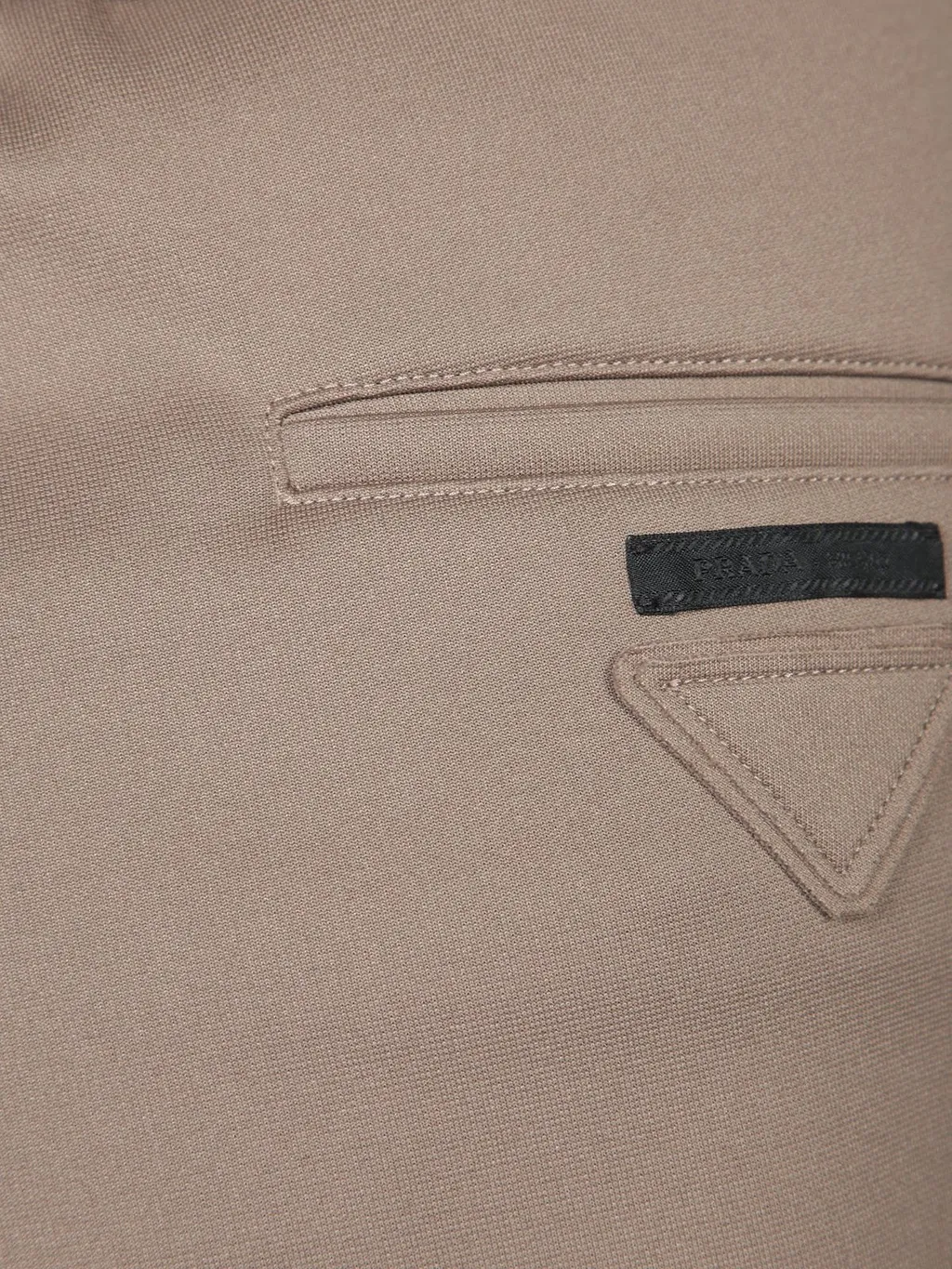 Prada Triangle-Logo Patch Slim-Fit Trousers