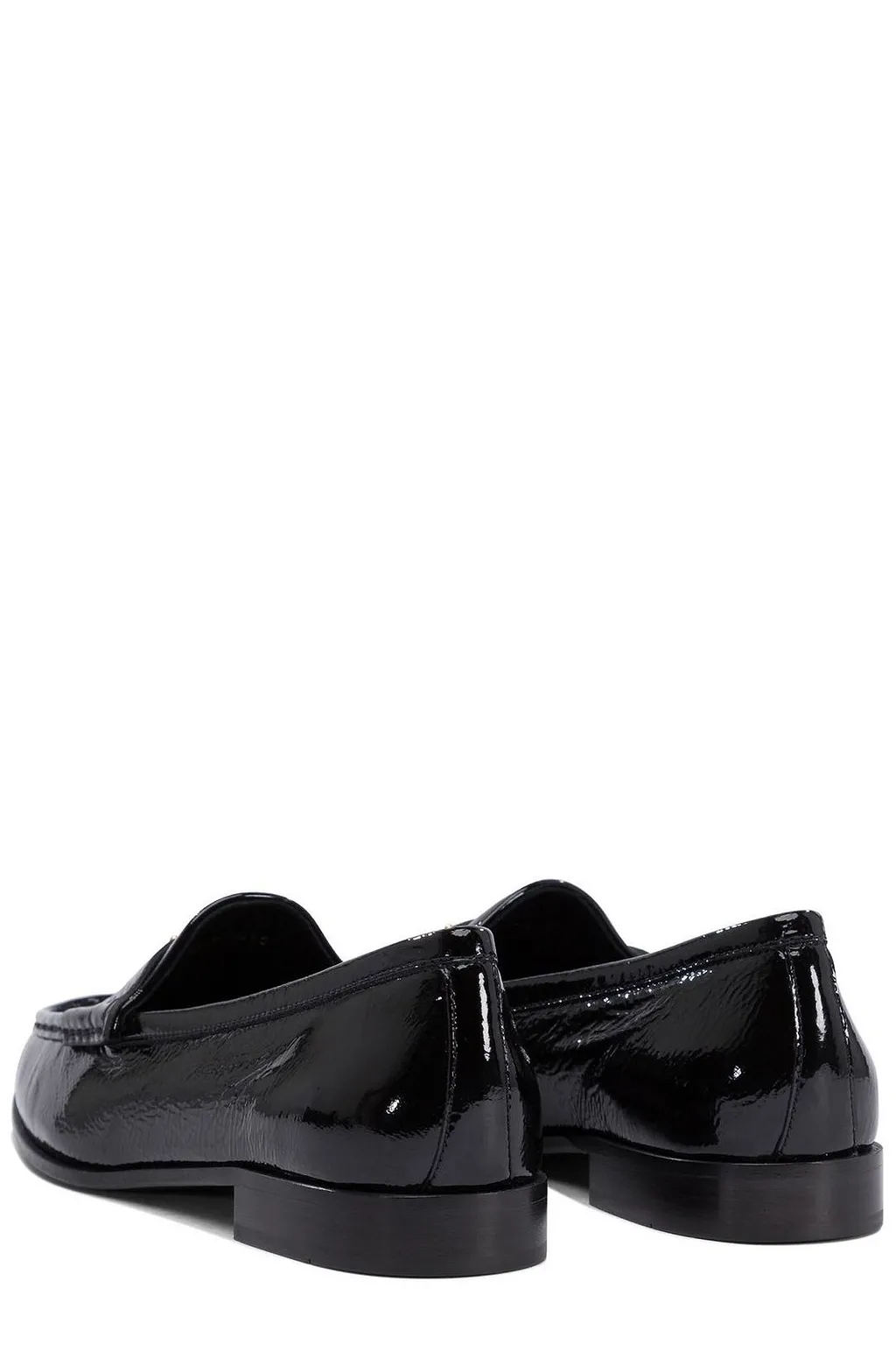 Prada Triangle-Logo Round-Toe Loafers