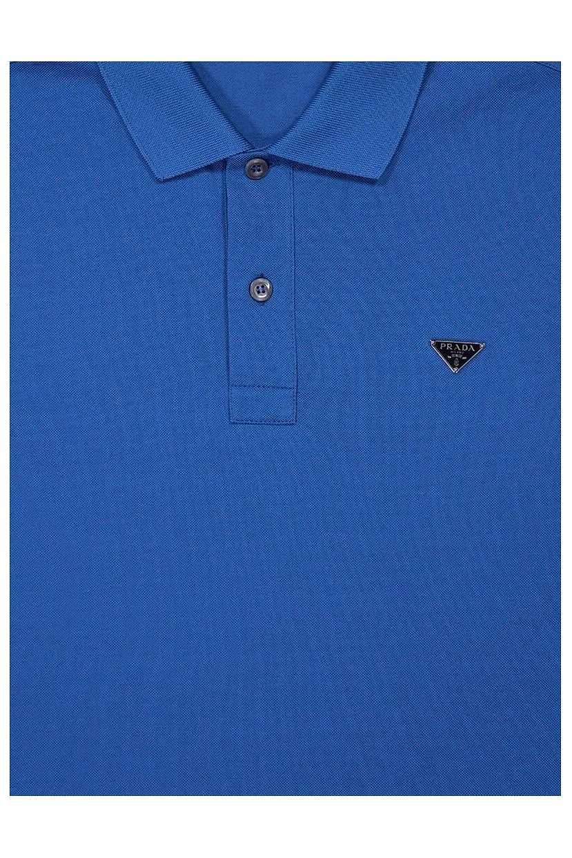 Prada Logo Plaque Short-Sleeved Polo Shirt
