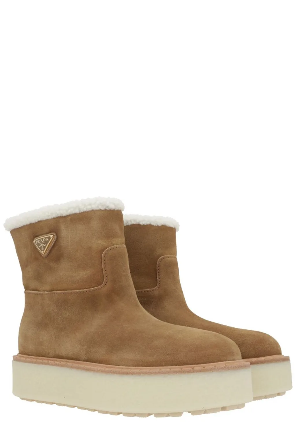 Prada Triangle-Logo Slip-On Boots