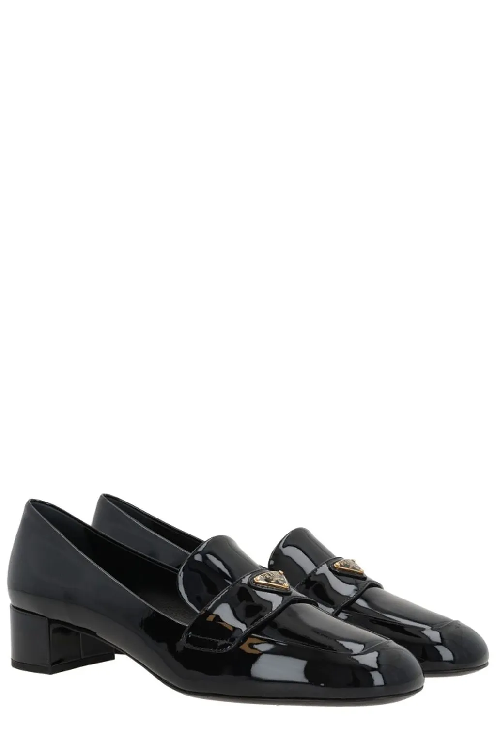 Prada Triangle-Logo Slip-On Pumps