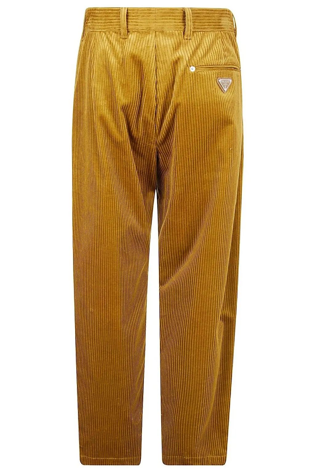 Prada Triangle-Logo Tapered-Leg Trousers