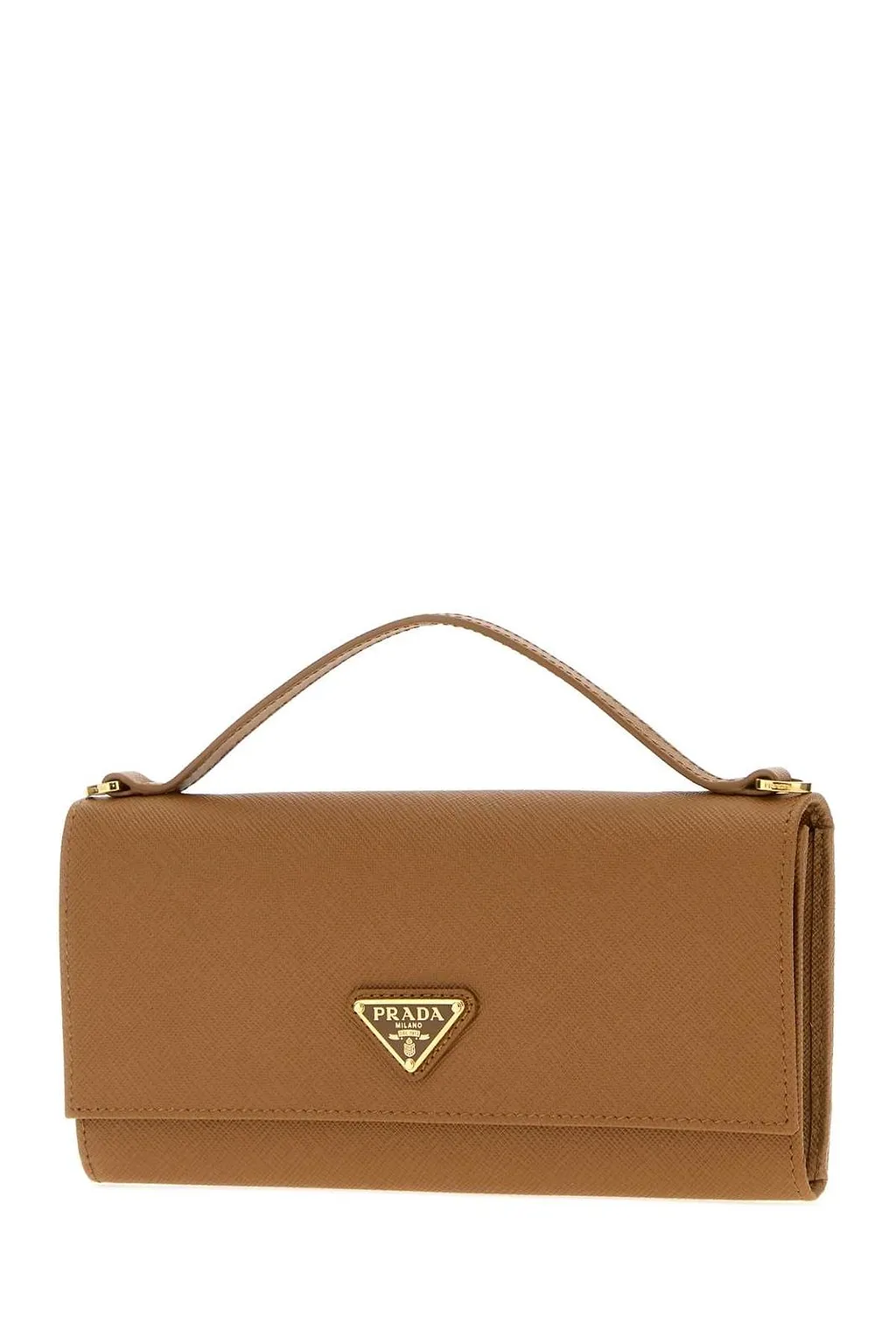 Prada Triangle-Logo Top Handle Wallet