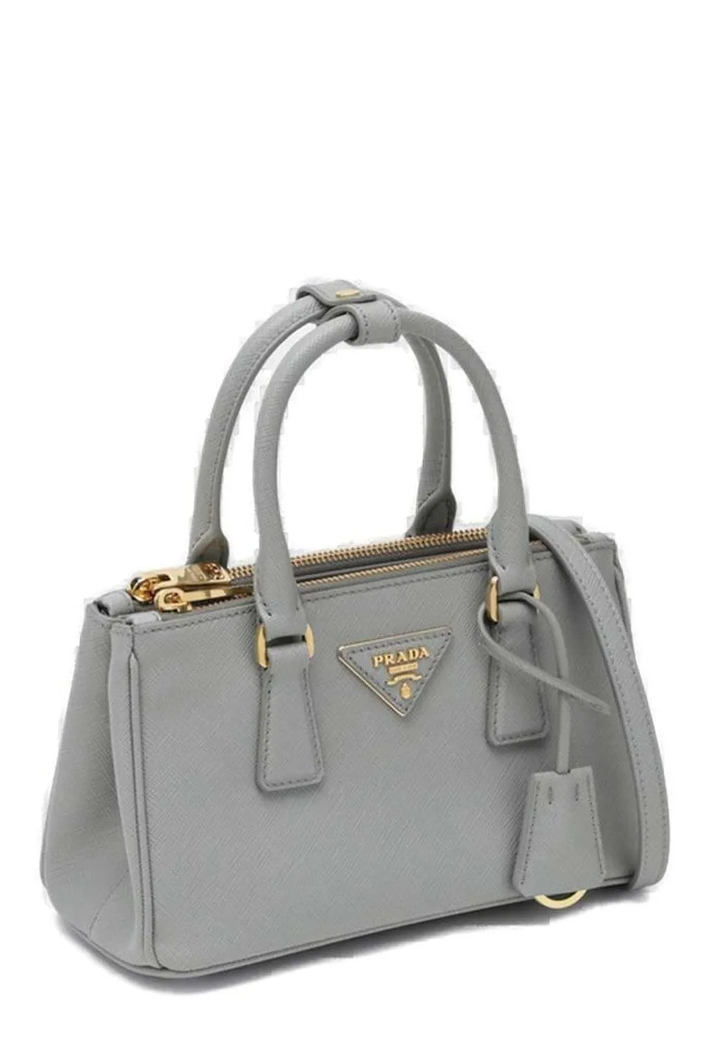 Prada Triangle-Logo Tote Bag