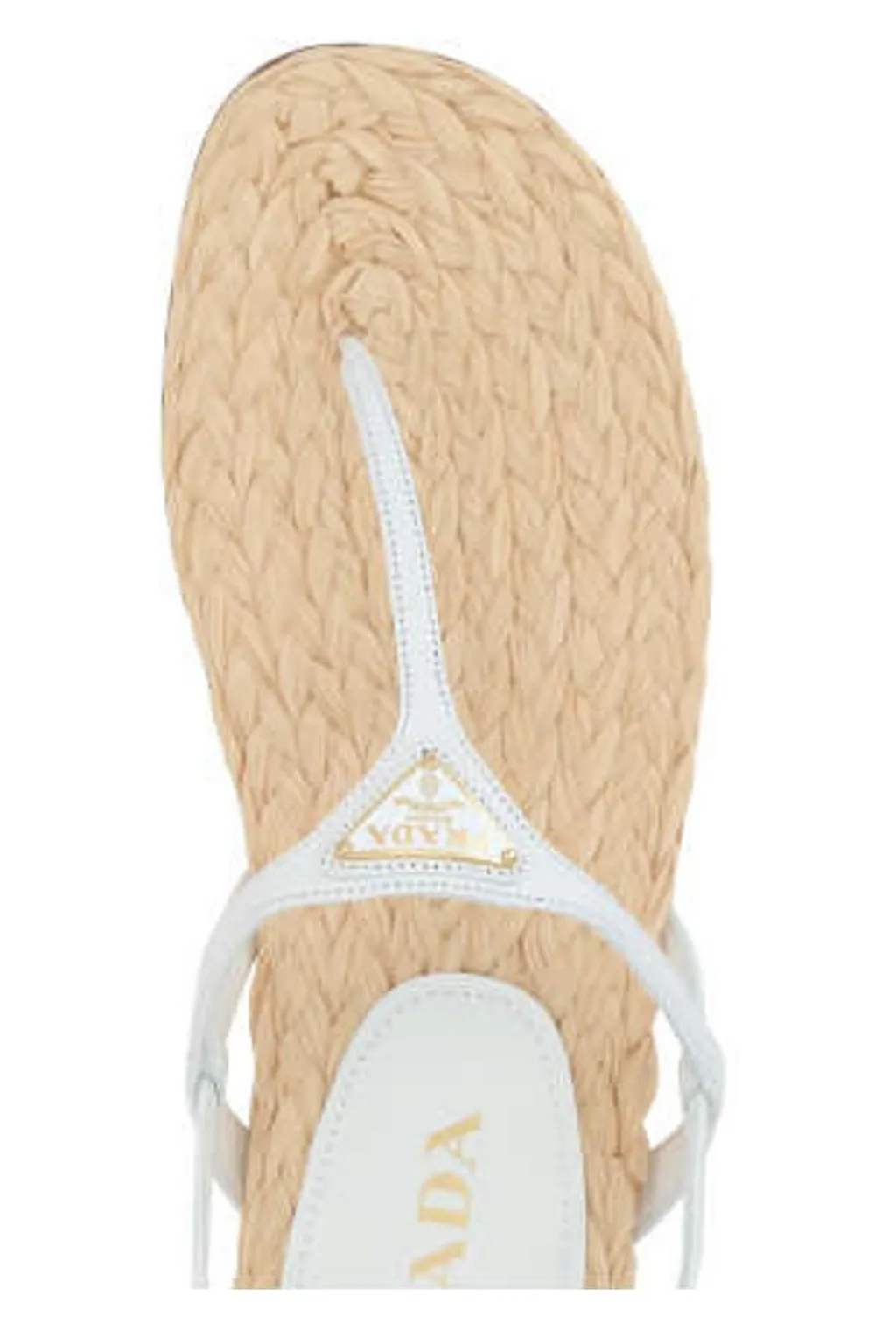 Prada Triangle-Logo Thong Sandals