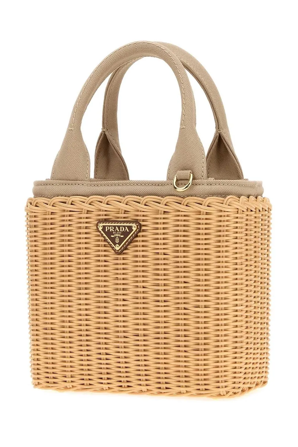 Prada Triangle-Logo Tote Bag