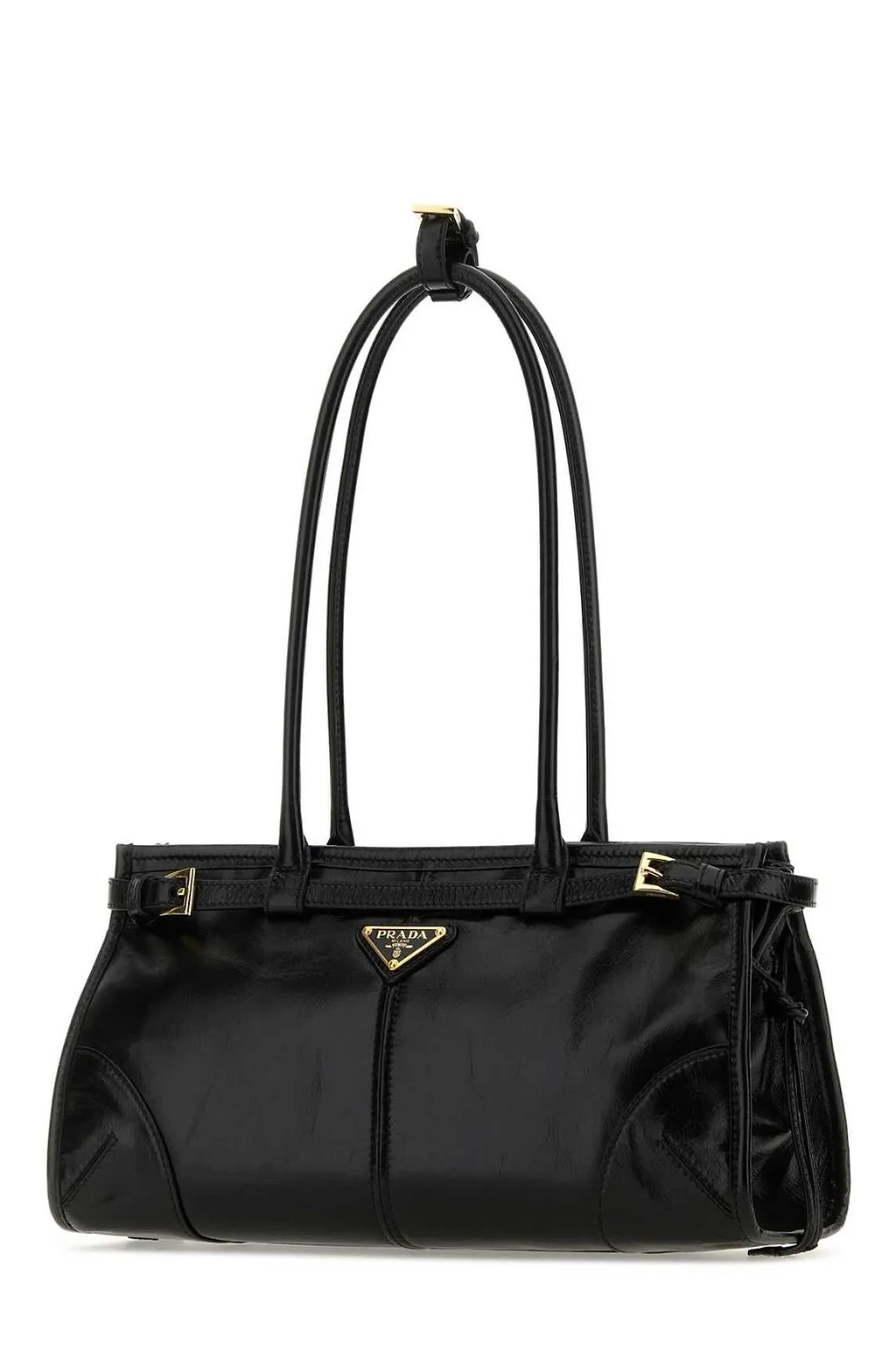 Prada Logo Plaque Medium Tote Bag