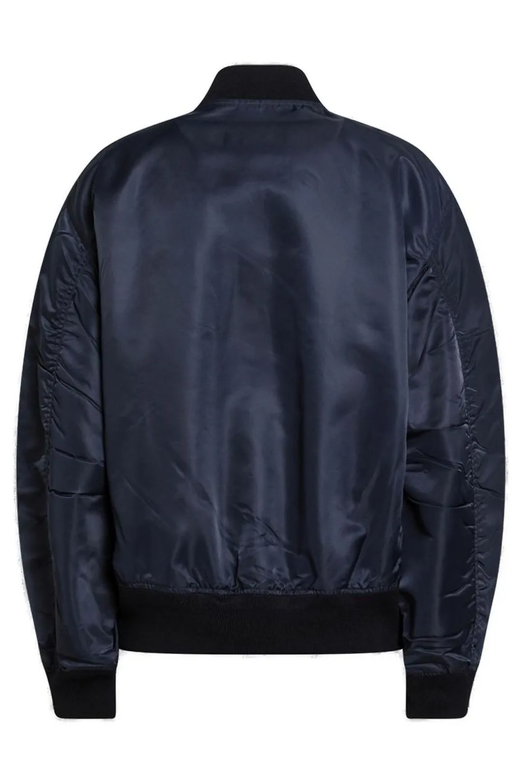Prada Triangle-Logo Zip-Up Bomber Jacket