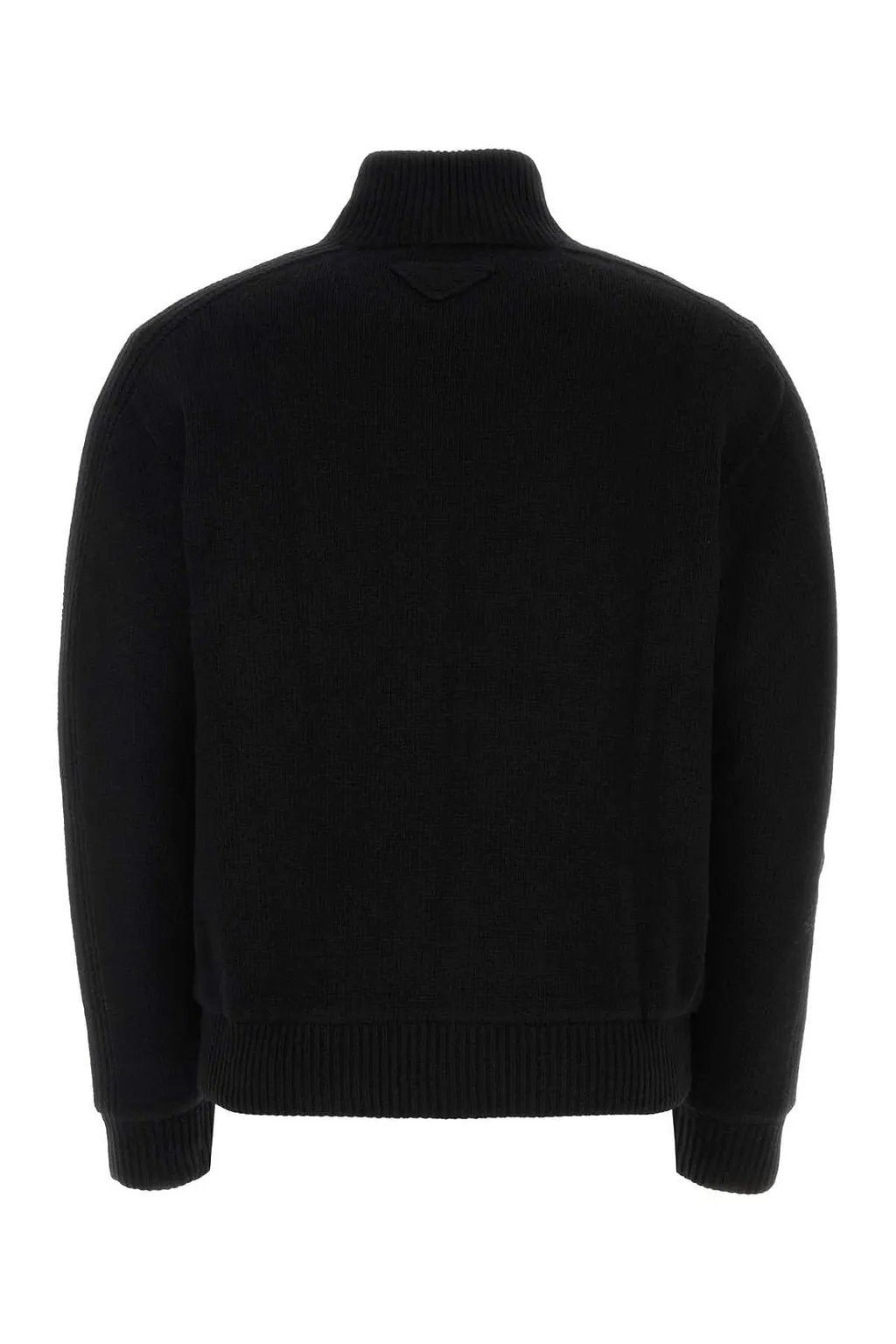Prada Triangle-Logo Zip-Up Cardigan