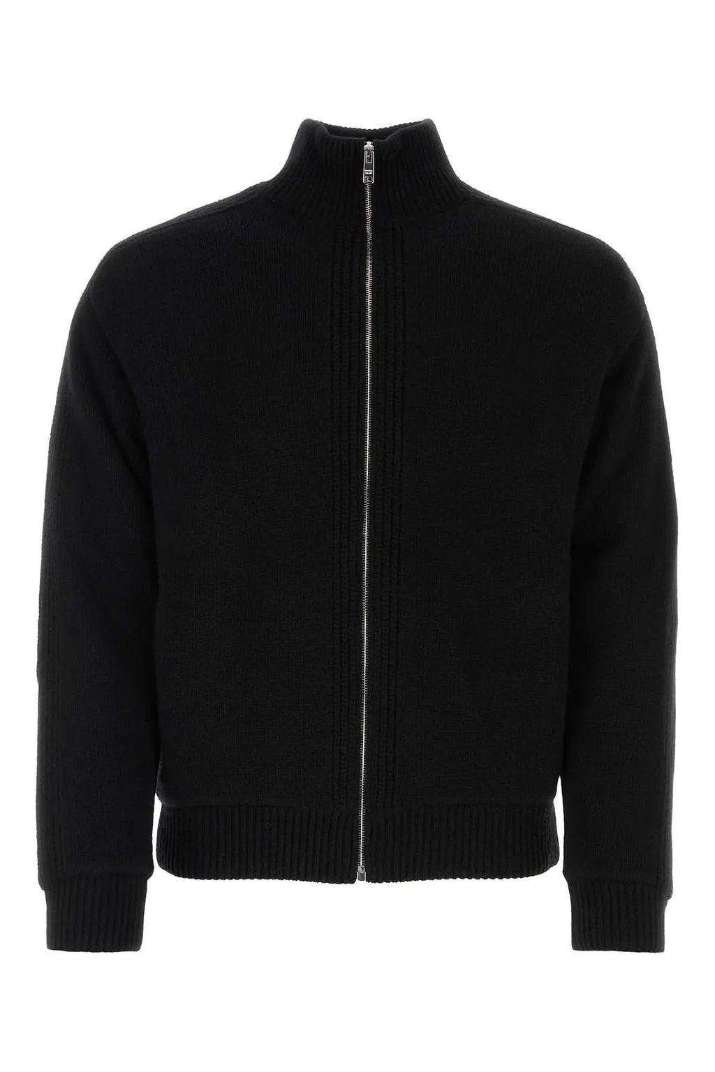 Prada Triangle-Logo Zip-Up Cardigan