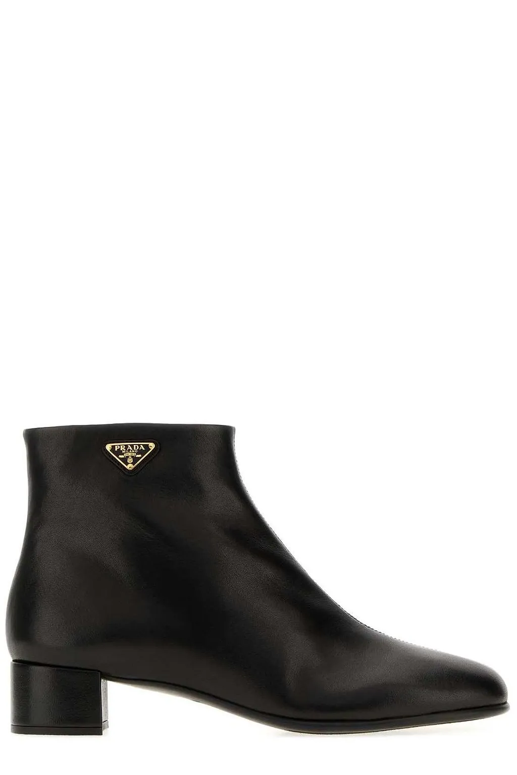 Prada Triangle-Logo Zipped Ankle Boots