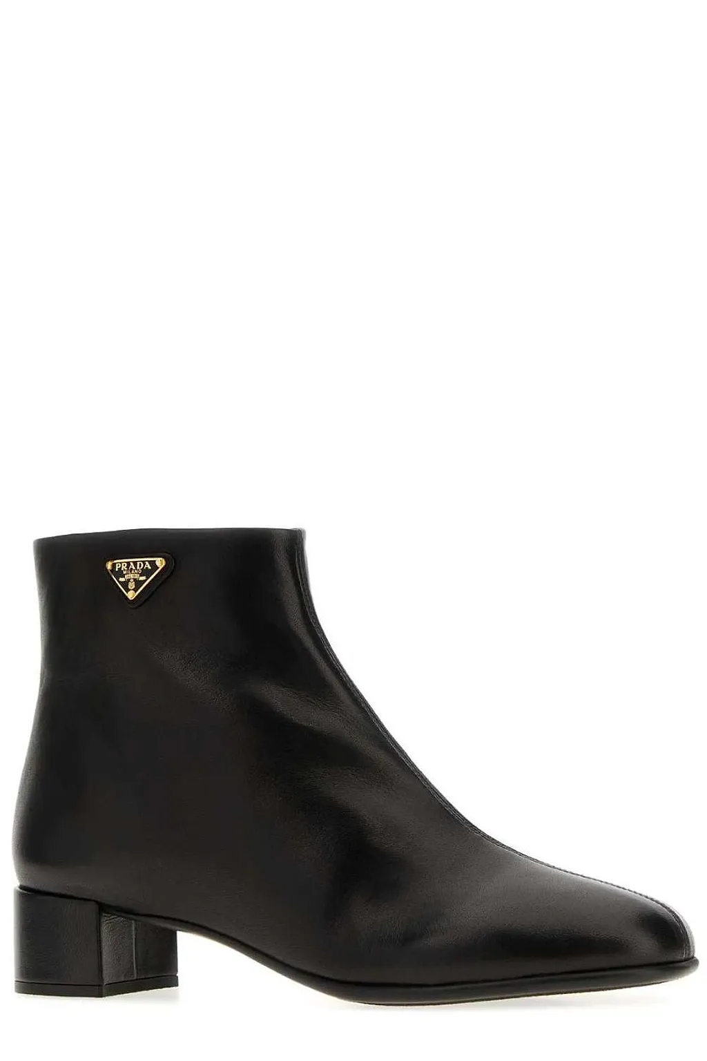 Prada Triangle-Logo Zipped Ankle Boots