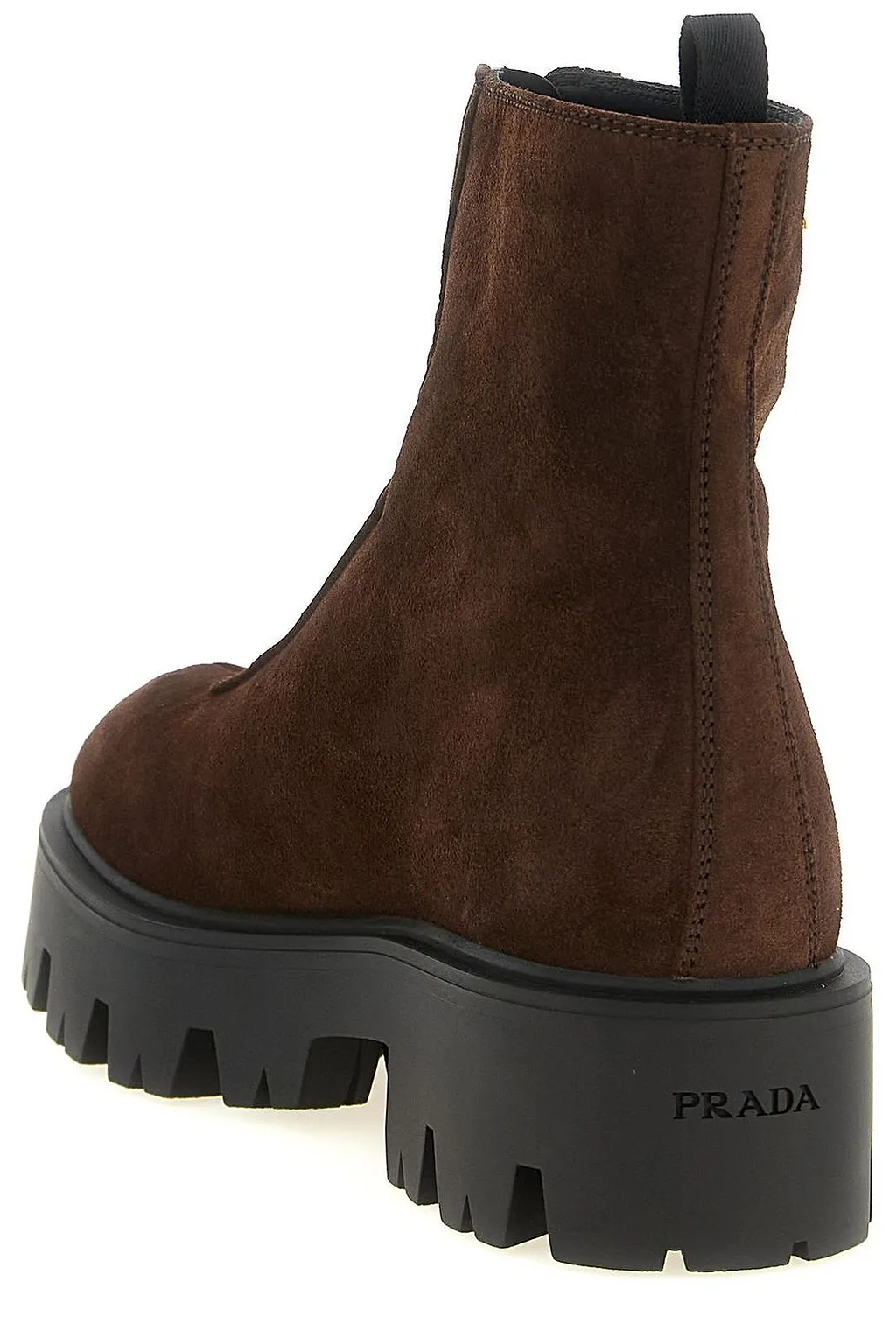 Prada Triangle-Logo Zipped Boots