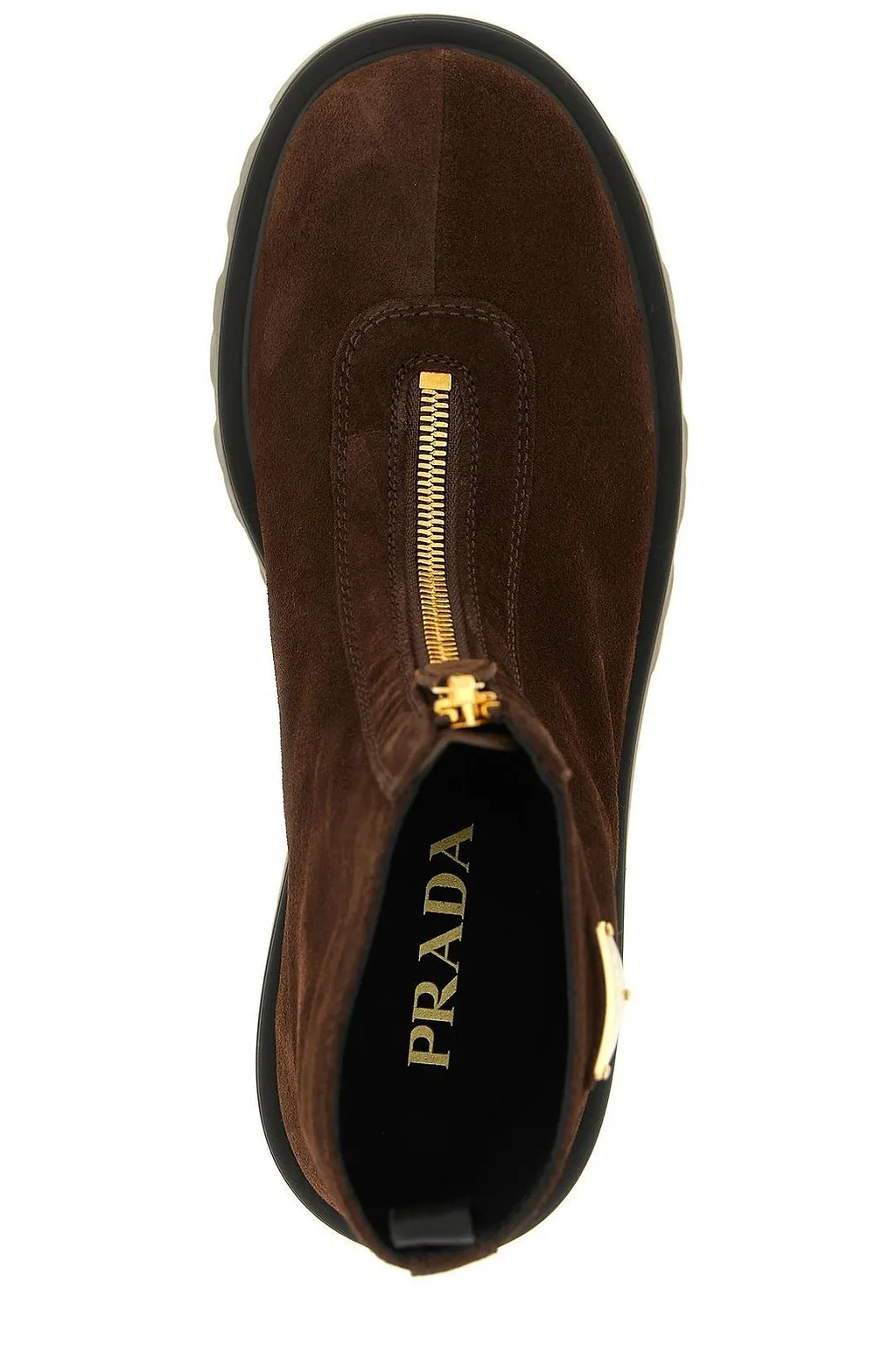 Prada Triangle-Logo Zipped Boots