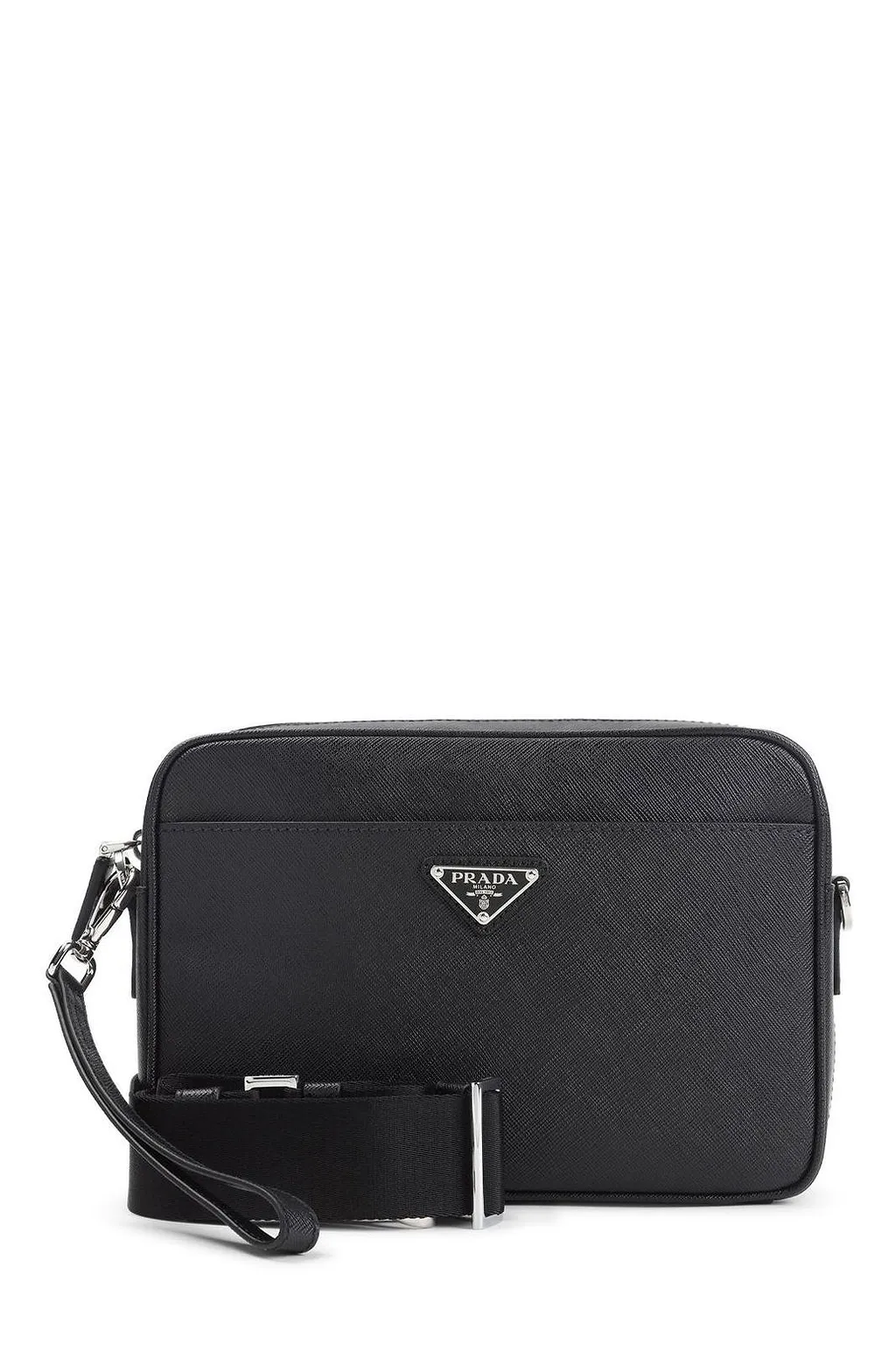 Prada Triangle-Logo Zipped Shoulder Bag
