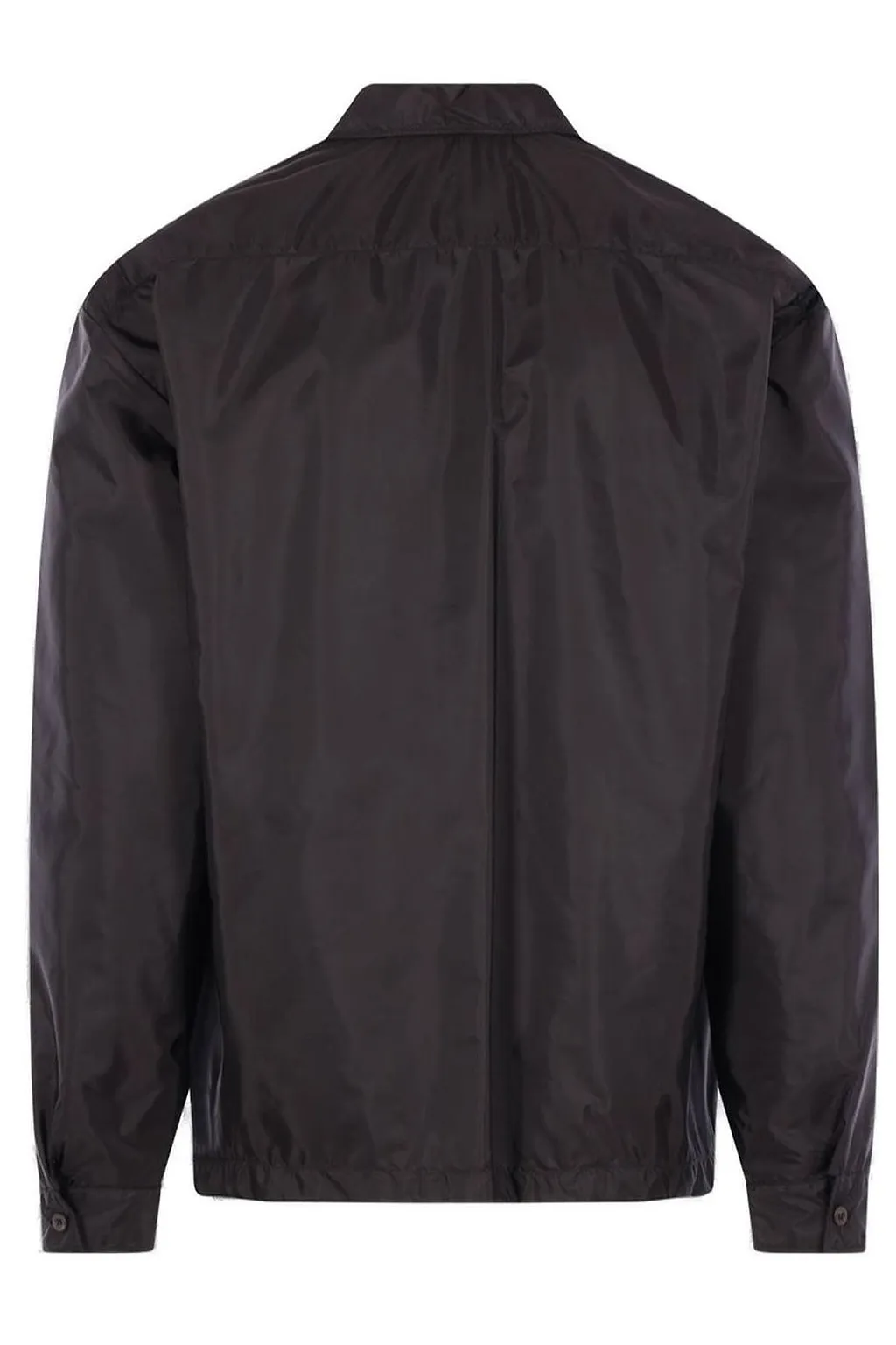 Prada Triangle-Logo Zipped Shirt