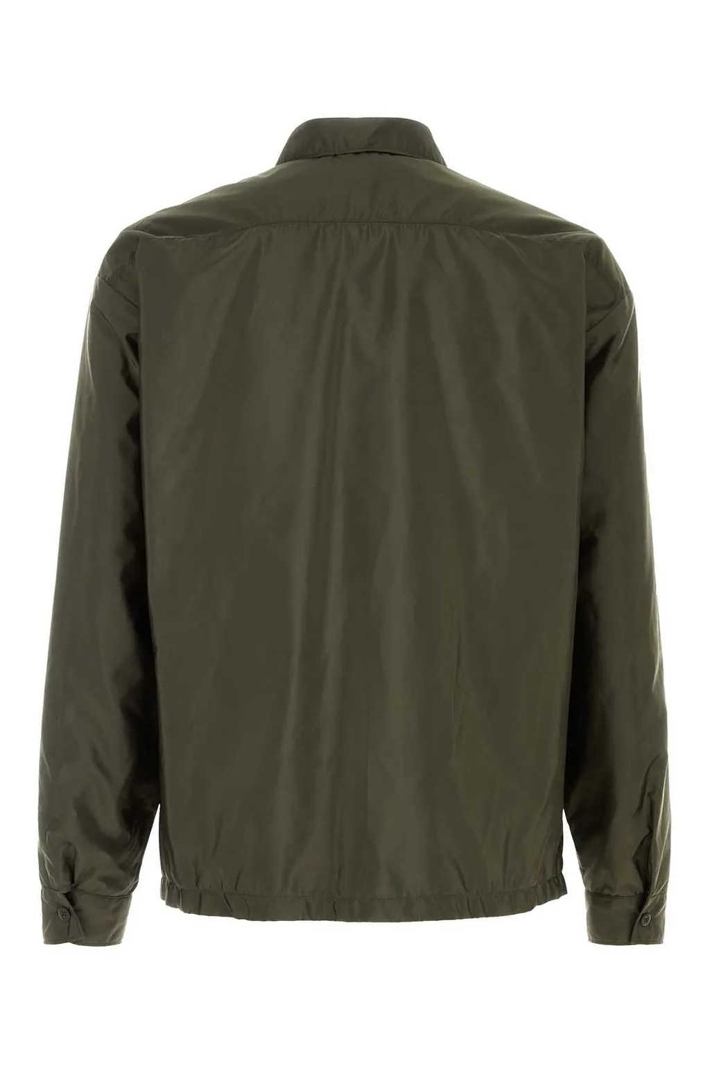 Prada Triangle-Logo Zipped Shirt