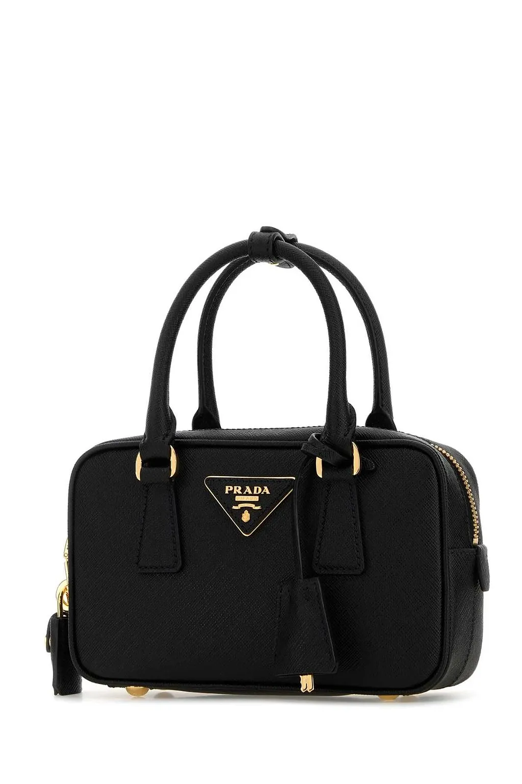 Prada Triangle-Logo Zipped Tote Bag
