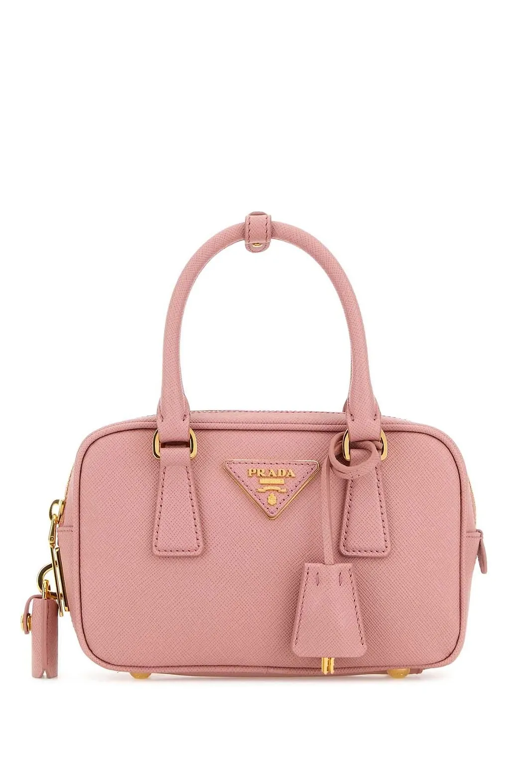 Prada Triangle-Logo Zipped Tote Bag