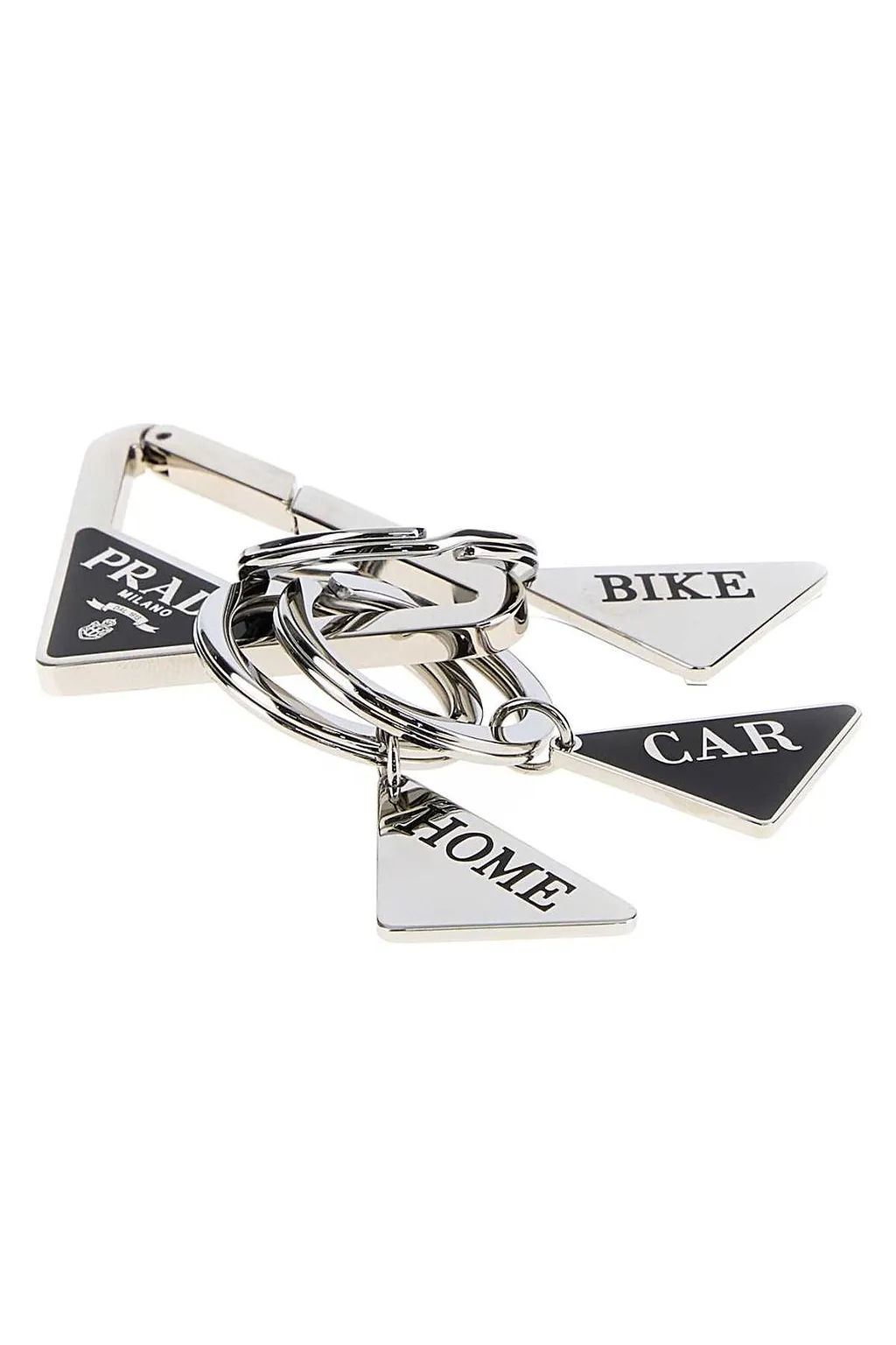 Prada Triangle Multi-Charm Keyring