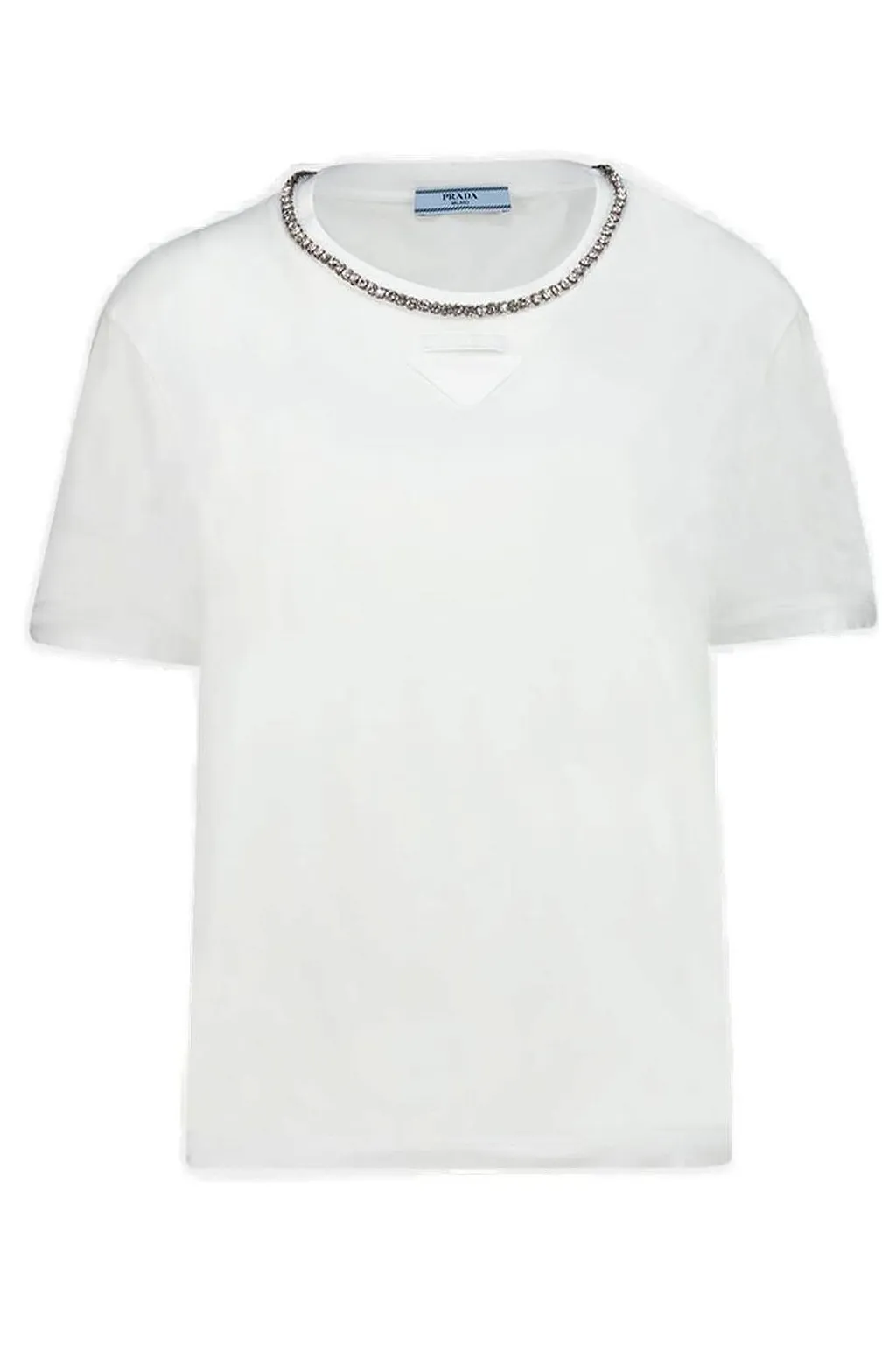 Prada Triangle-Patch Crewneck T-Shirt