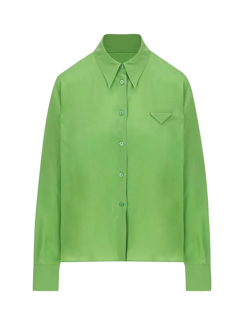 Prada Triangle-Patch Long-Sleeved Shirt