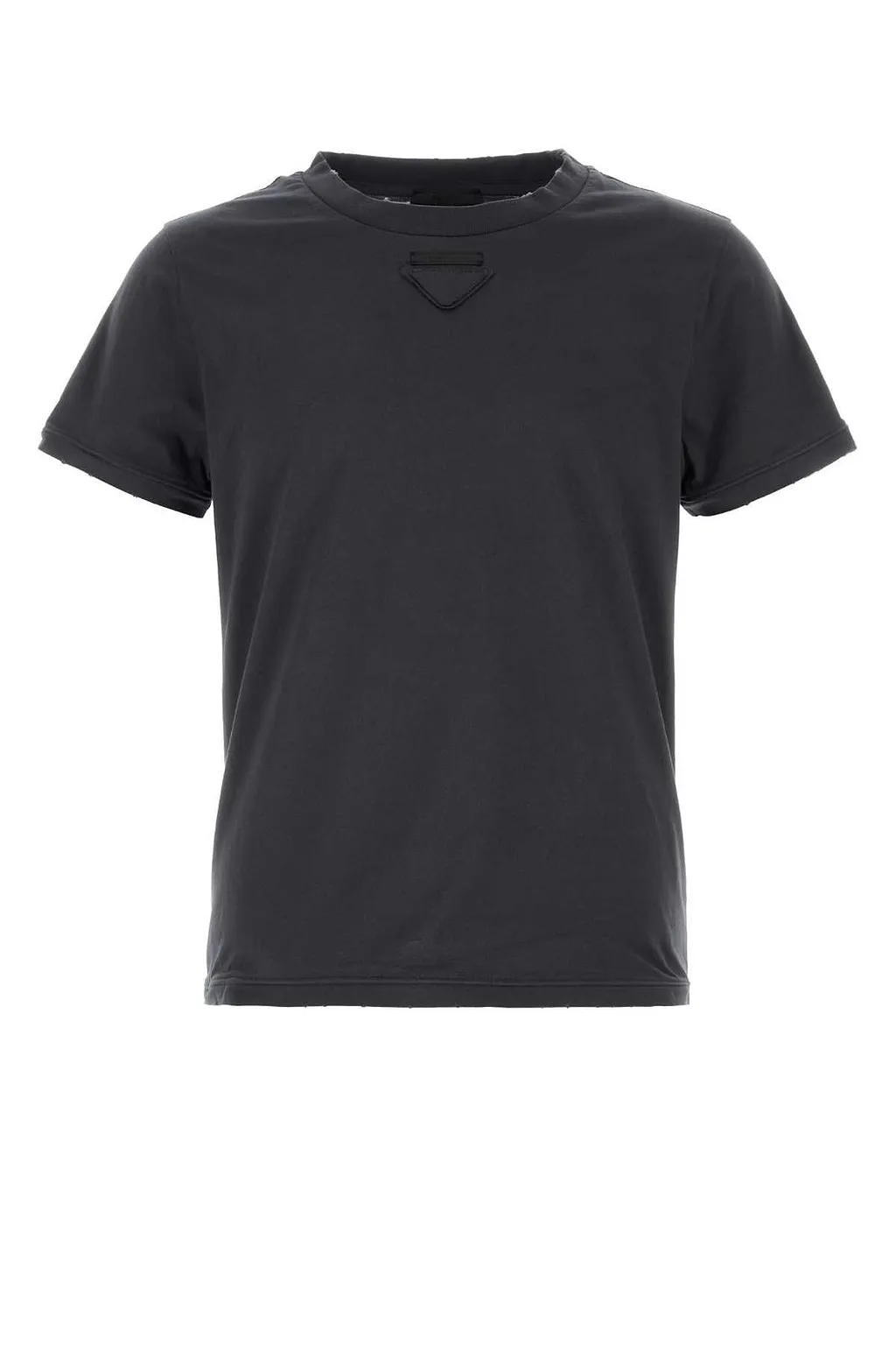 Prada Triangle-Patch Crewneck T-Shirt