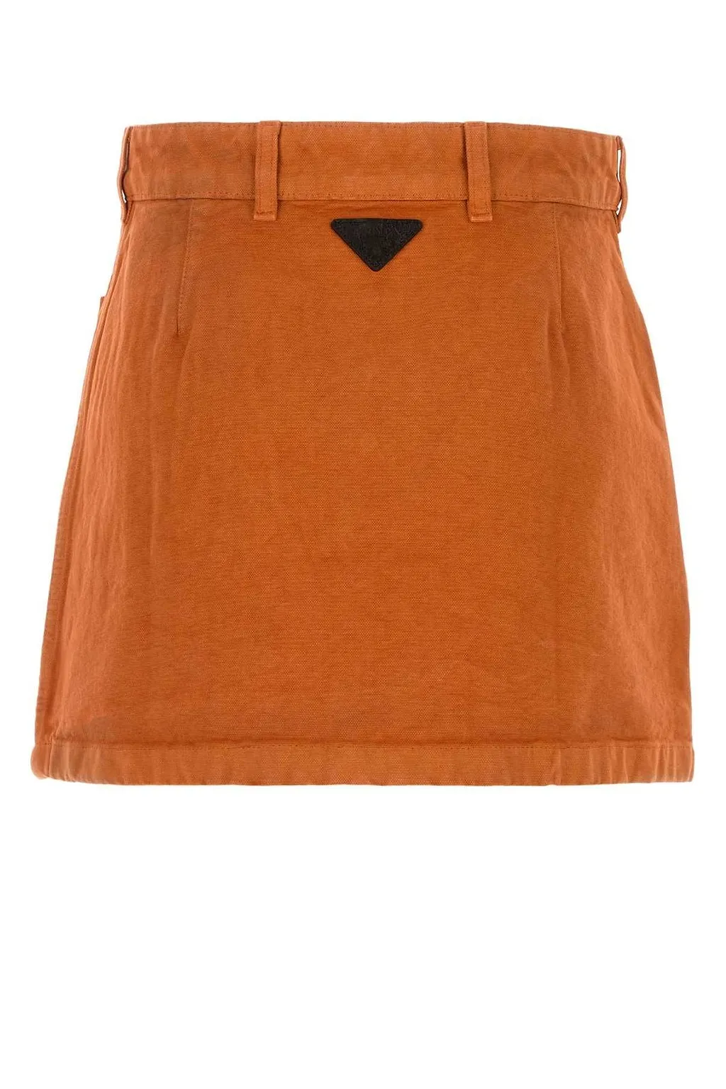Prada Triangle-Patch Mini Skirt
