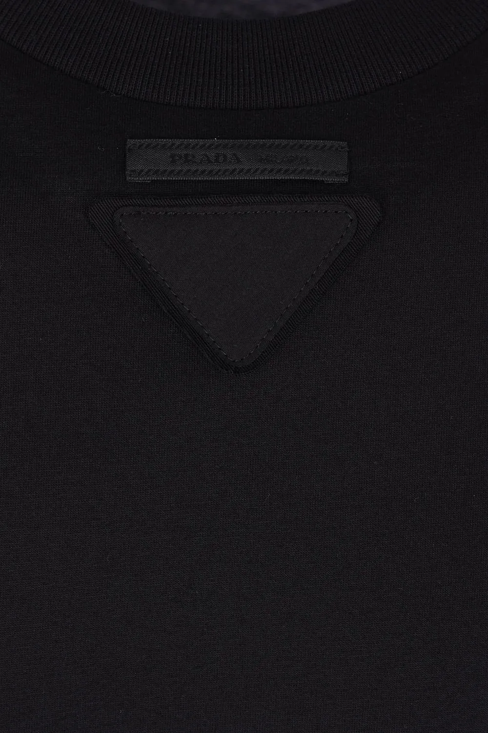 Prada Triangle-Patch Crewneck T-Shirt