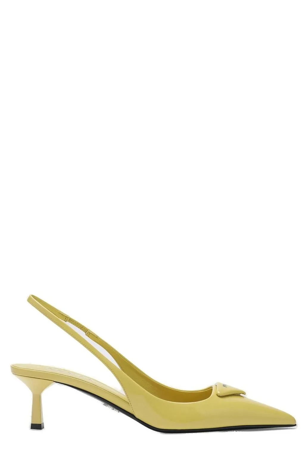 Prada Triangle-Patch Slingback Pumps
