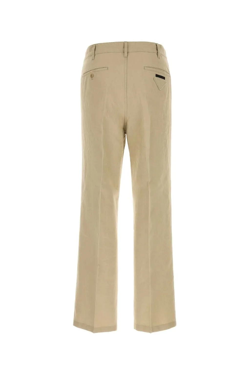 Prada Triangle-Patch Pleated Trousers
