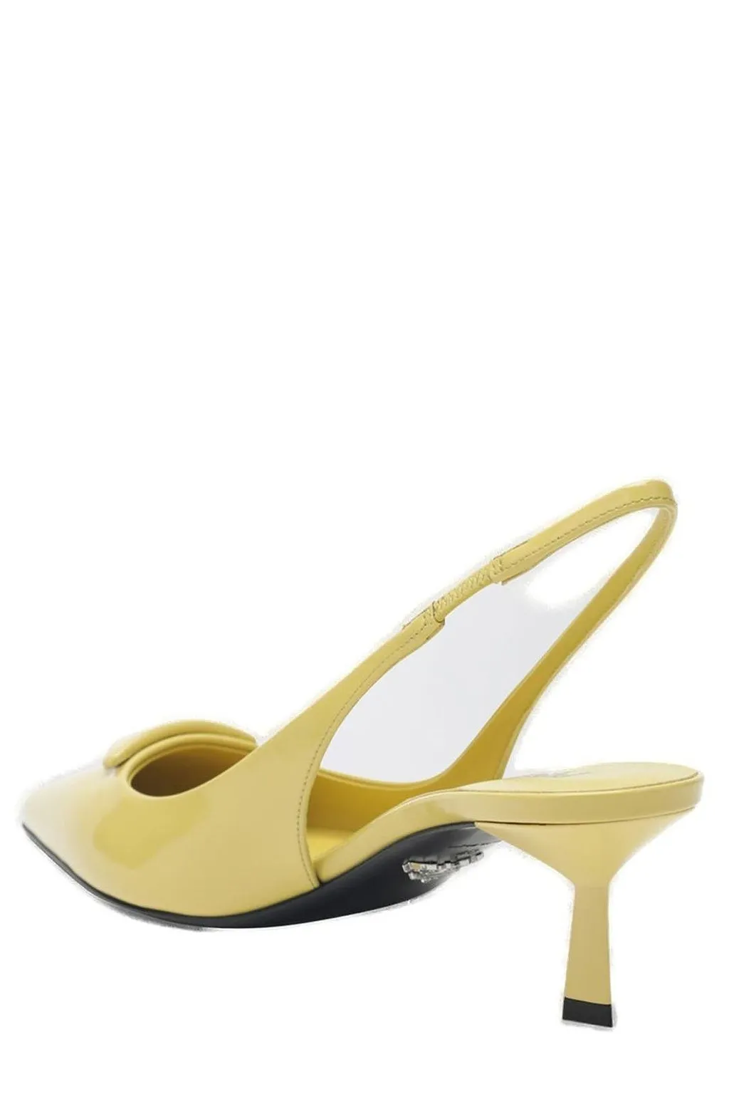 Prada Triangle-Patch Slingback Pumps
