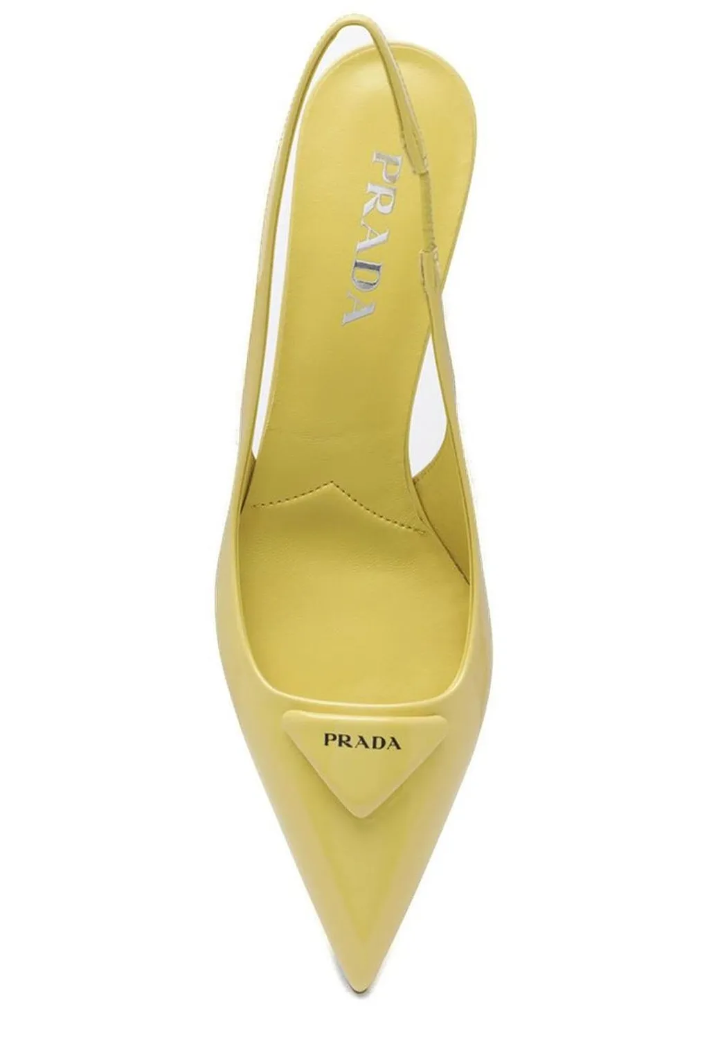 Prada Triangle-Patch Slingback Pumps