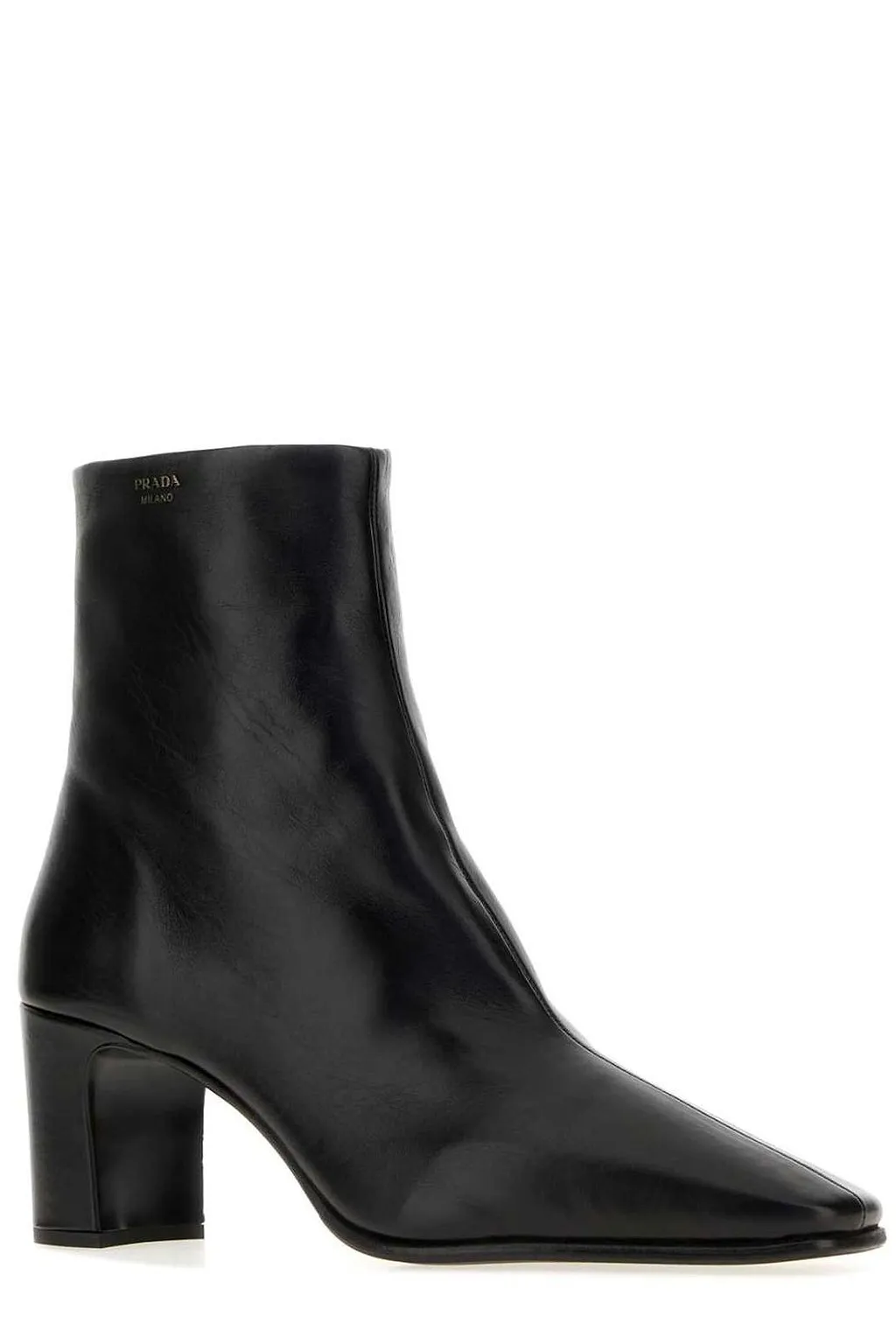Prada Tronchetti Block Heel Ankle Boots
