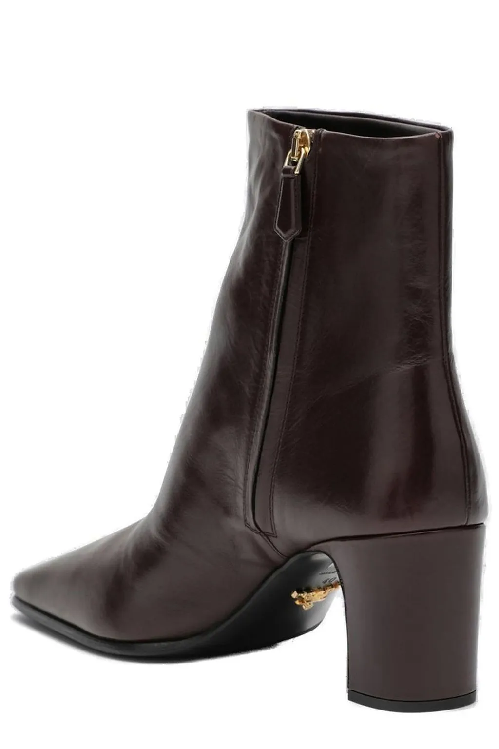 Prada Tronchetti Block Heel Ankle Boots