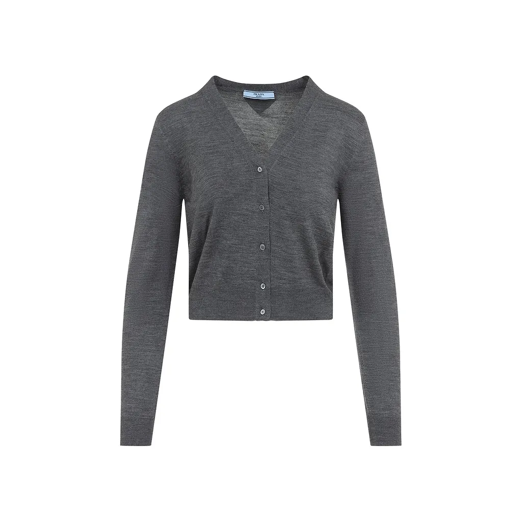 Prada V-Neck Button-Up Cardigan