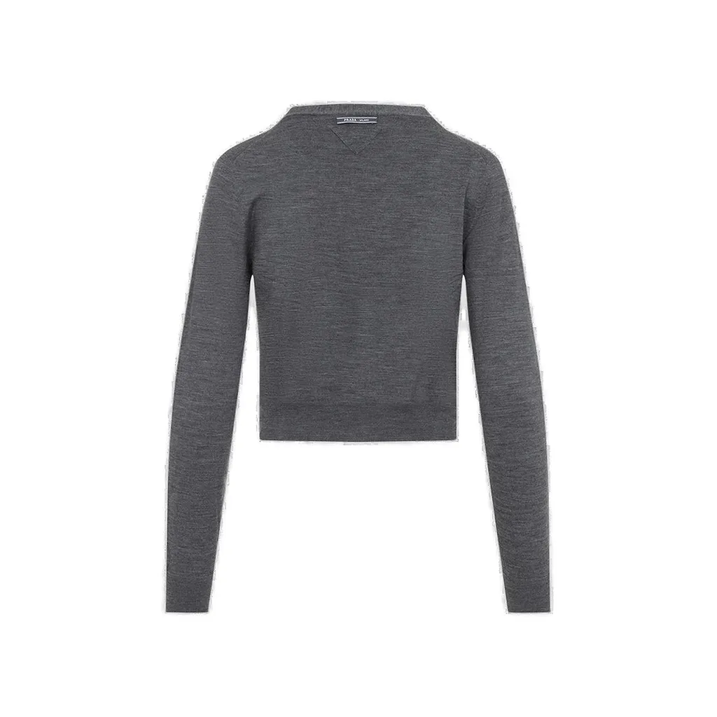 Prada V-Neck Button-Up Cardigan