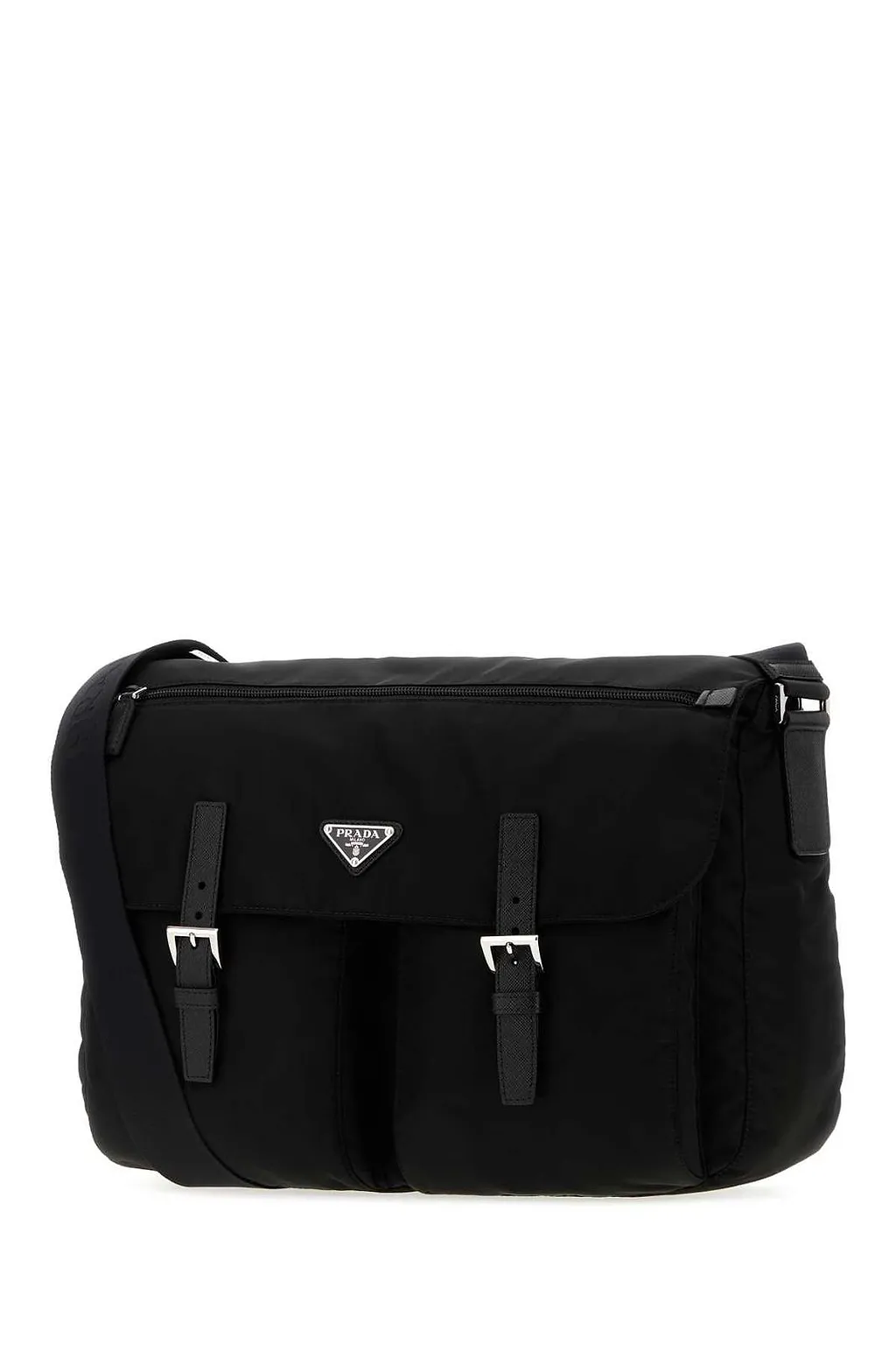 Prada Vela Buckled Messenger Bag